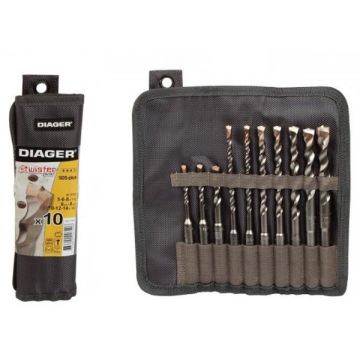 Diager  110 - Set burghie SDS-Plus 5-14  mm 10 bucati