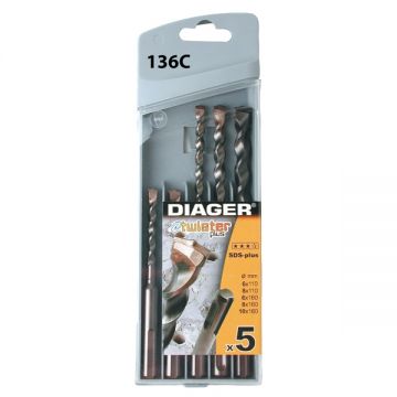 Diager  110 - Set burghie SDS-Plus 6-10  mm 5 bucati
