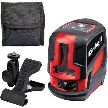 Einhell  TC-LL 2 - Nivela laser cu linii 8 m +/-0.5 mm/m 2 linii laser fascicul rosu suport perete geanta textila