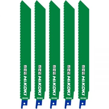 HiKOKI  RM49B - Set panze fierastrau sabie bimetal 225 mm 8-10 dinti/inch dantura progresiva 5 bucati