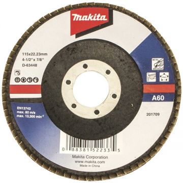 Makita  D-63448 - Disc lamelar profil convex 115x22.2 mm granulatie 60