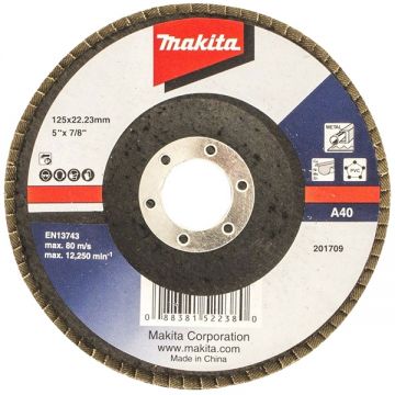 Makita  D-63476 - Disc lamelar profil convex 125x22.2 mm granulatie 40