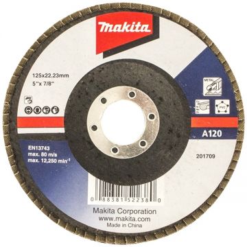 Makita  D-63507 - Disc lamelar profil convex 125x22.2 mm granulatie 120
