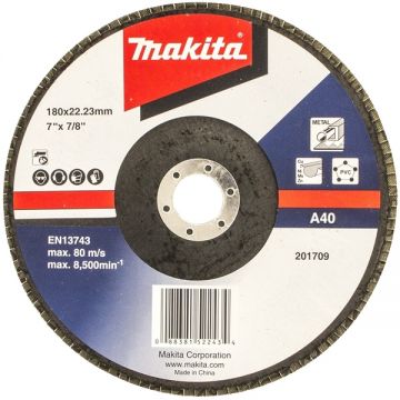 Makita  D-63513 - Disc lamelar profil convex 180x22.2 mm granulatie 40