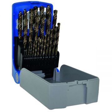 Tivoly  11455070017 - Set burghie metal HSS-CO 1-13  mm tija cilindrica 25  bucati