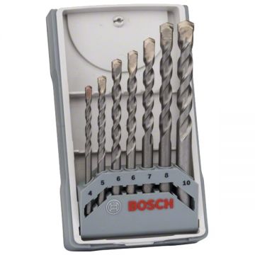 Bosch  CYL-3 - Set burghie de zidarie 4-10  mm tija cilindrica 7 bucati