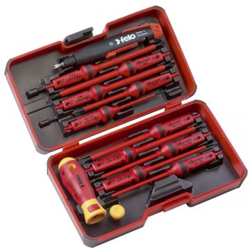 Felo  063 - Set surubelnite cu profil PH PZ si plat 14 bucati izolatie 1000 V