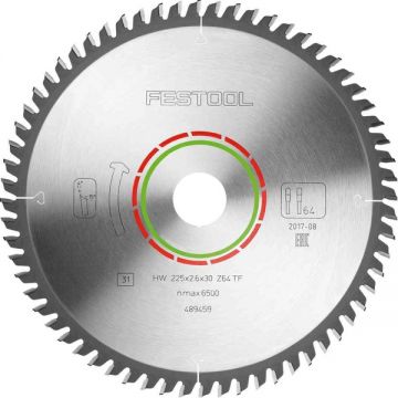 Festool  LAMINATE/HPL HW - Panza fierastrau circular panouri laminate 225x30x2.6 mm 64 dinti