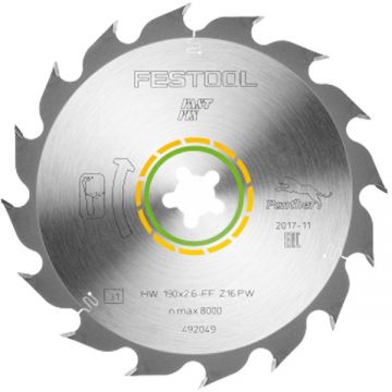 Festool  WOOD RIP CUT HW - Panza fierastrau circular lemn 190xFastFixx2.6 mm 16 dinti