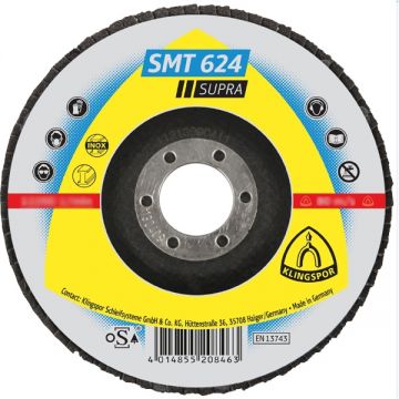 Klingspor  SMT 624 SUPRA - Disc lamelar profil convex 150x22.2 mm granulatie 60