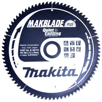 Makita  MAKBLADE PLUS - Panza fierastrau circular lemn 260x30x2.3 mm 80 dinti