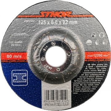 Sthor  08191 - Disc polizare metal 125x22x6  mm
