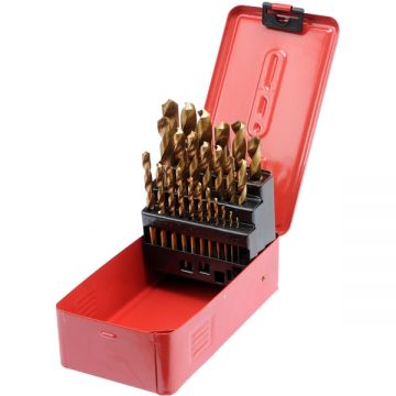 Sthor  22340 - Set burghie metal HSS-TIN 1-13  mm tija cilindrica 25  bucati