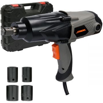 Sthor  57097 - Masina de insurubat cu impact 1100 W 800 Nm - patrat 3/4 inch valiza plastic accesorii