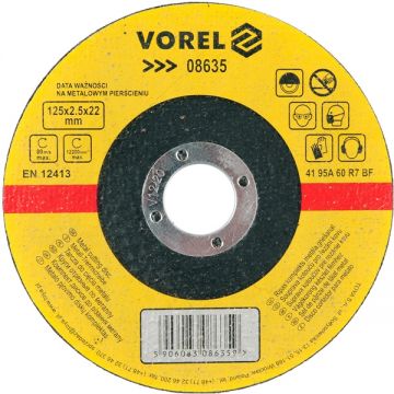 Vorel  08635 - Disc taiere metal 125x22x2.5 mm 1 buc