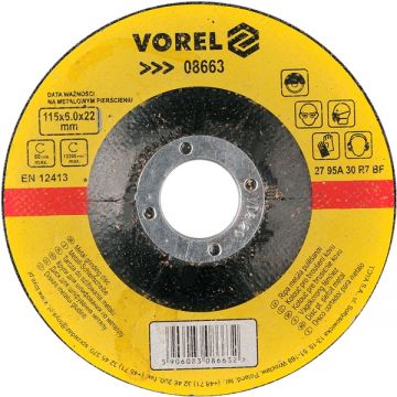 Vorel  08663 - Disc polizare metal 115x22x6  mm