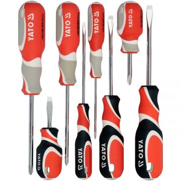 Yato  YT-2670 - Set surubelnite cu profil PH si plat 8 bucati