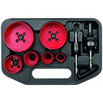 Yato  YT-3380 - Set carote multimaterial 22-73  mm 8  bucati