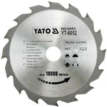 Yato  YT-6052 - Panza fierastrau circular lemn 140x20x2.8 mm 16 dinti