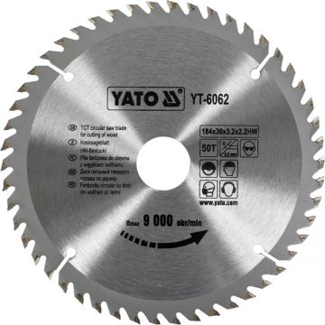 Yato  YT-6062 - Panza fierastrau circular lemn 184x30x3.2 mm 50 dinti