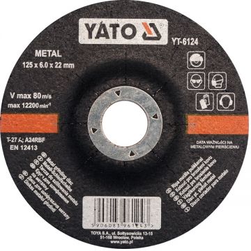 Yato  YT-6124 - Disc polizare metal 125x22x6  mm