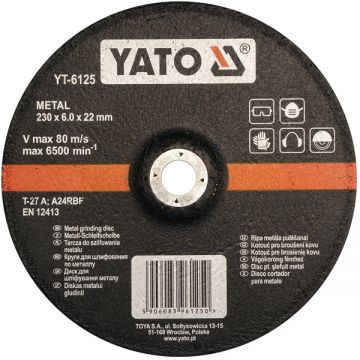 Yato  YT-6125 - Disc polizare metal 230x22x6  mm