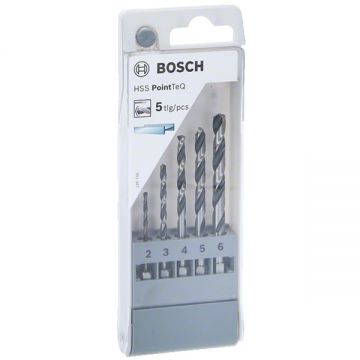 Bosch  PointTeQ - Set burghie metal HSS 2-6  mm tija hexagonala 5  bucati