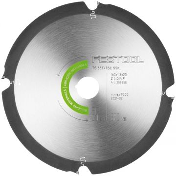 Festool  DIA 160x18x20 F4 - Panza fierastrau circular fibrociment 160x20x1.8 mm 4 dinti