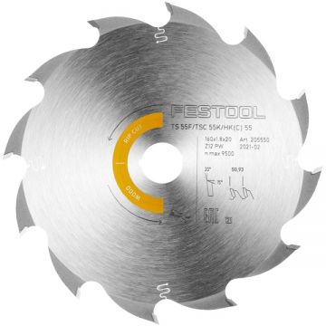 Festool WOOD RIP CUT HW - Panza fierastrau circular lemn 160x20x1.8 mm 12 dinti Festool WOOD RIP CUT HW - Panza fierastrau circular lemn 160x20x1.8 mm 12 dinti