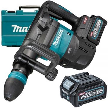 Makita  HM001GM201 XGT - Demolator SDS-Max cu 2 acumulatori Li-Ion 40 V 4 Ah 9.4 J valiza plastic