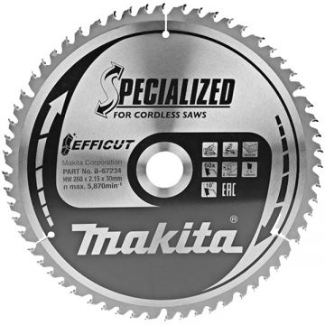 Makita  SPECIALIZED - Panza fierastrau circular lemn 260x30x2.1 mm 60 dinti
