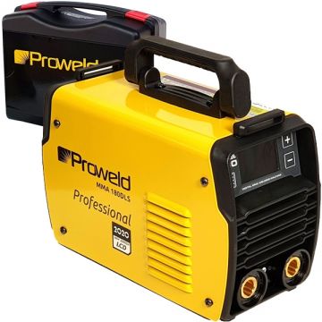 ProWeld  MMA 180DLS - Invertor sudura MMA 180 A 1.6-5 mm functie anti-stick functie arc force display digital functie hot start monofazat valiza plastic