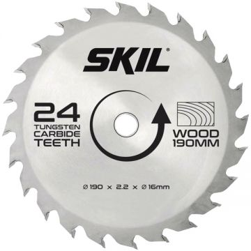 Skil  2610S00272 - Panza fierastrau circular lemn 190x16x2.2 mm 24 dinti