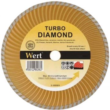 Wert  W2712-115 - Disc diamantat de taiere continuu 115x22.2x2 mm taiere uscata