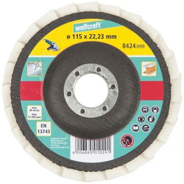 Wolfcraft  8424099 - Disc lamelar din pasla profil convex 115x22.2 mm granulatie -