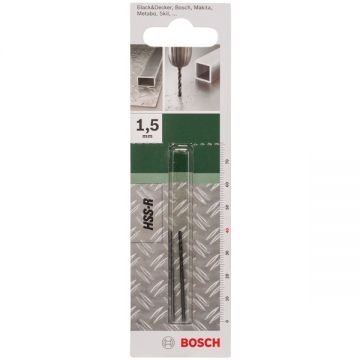 Bosch  2609255001 - Set burghie metal HSS-R 1.5  mm tija cilindrica 2  bucati