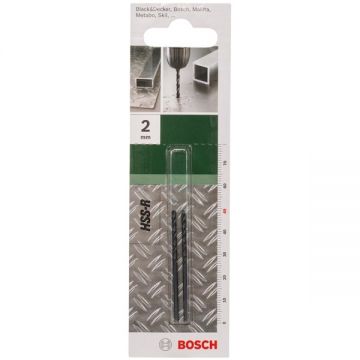 Bosch  2609255002 - Set burghie metal HSS-R 2  mm tija cilindrica 2  bucati