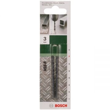 Bosch  2609255004 - Set burghie metal HSS-R 3  mm tija cilindrica 2  bucati