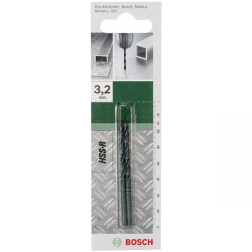 Bosch  2609255005 - Set burghie metal HSS-R 3.2  mm tija cilindrica 2  bucati