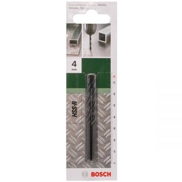 Bosch  2609255007 - Set burghie metal HSS-R 4  mm tija cilindrica 2  bucati