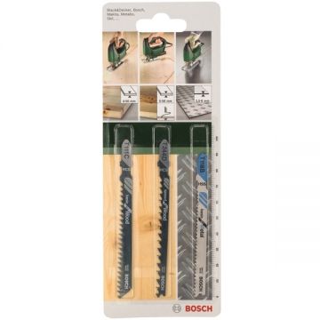 Bosch  2609256741 - Set panze fierastrau pendular tija cu un prag de prindere (T) 92-100 mm multimaterial taiere mixta 3 bucati