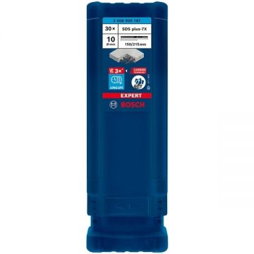 Bosch  EXPERT SDS plus-7X - Set burghie SDS-Plus 10  mm 30 bucati beton armat