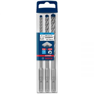 Bosch  EXPERT SDS plus-7X - Set burghie SDS-Plus 6-10  mm 3 bucati beton armat