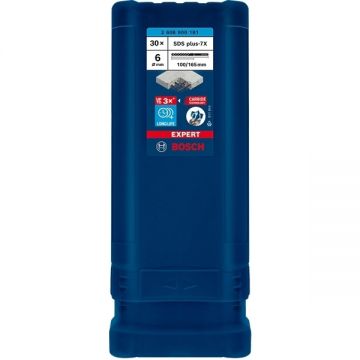 Bosch  EXPERT SDS plus-7X - Set burghie SDS-Plus 6  mm 30 bucati beton armat
