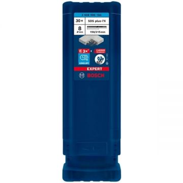 Bosch  EXPERT SDS plus-7X - Set burghie SDS-Plus 8  mm 30 bucati beton armat