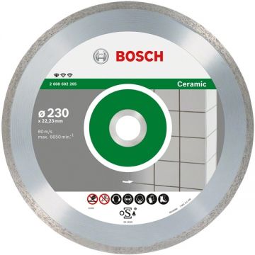 Bosch  Standard for Ceramic - Set discuri diamantate de taiere continuu 230x22.2x1.6 mm taiere uscata 10 bucati