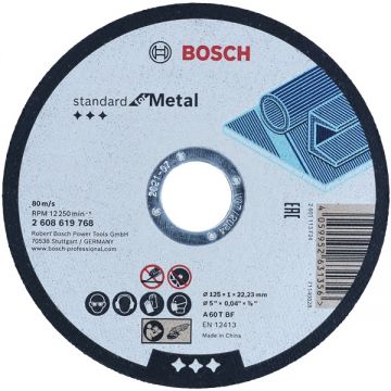 Bosch  Standard for Metal - Disc taiere metal 125x22.2x1 mm 1 buc