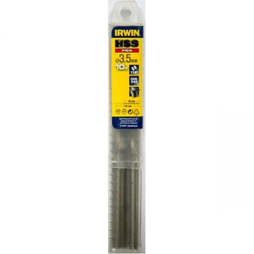 Irwin  10502485 - Set burghie metal HSS 3.5  mm tija cilindrica 10  bucati