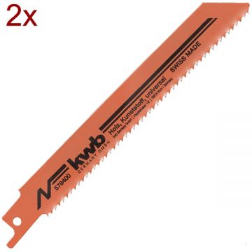 Kwb  49578400 - Set panze fierastrau sabie HCS 130 mm - dinti/inch dantura standard 2 bucati