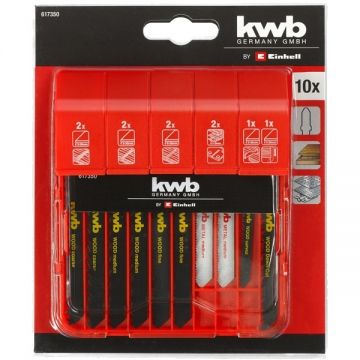 Kwb  49617350 - Set panze fierastrau pendular tija cu un prag de prindere (T) - mm lemn taiere mixta 10 bucati